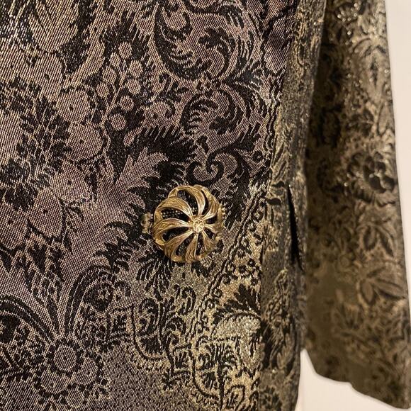 Evan Picone Vintage Metallic Blazer size 4P - Picture 3 of 9